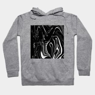 BLACK AND WHITE MARBLE ABSTRACT DESIGN Hoodie